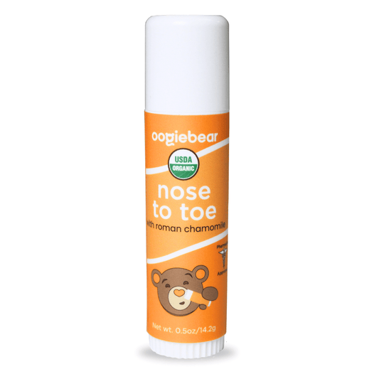 Oogiebear nose to toe balm on a white background