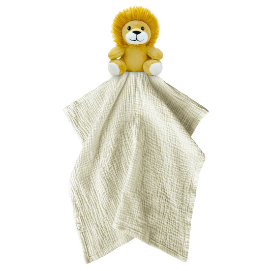 Me Lovey lion security blanket with soft plush lion head and attached comfort blanket