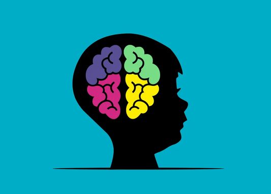 Colorful brain cartoon