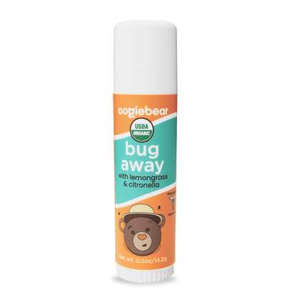 oogiebear Bug Away Balm organic baby bug repellent tube with lemongrass and neem oil