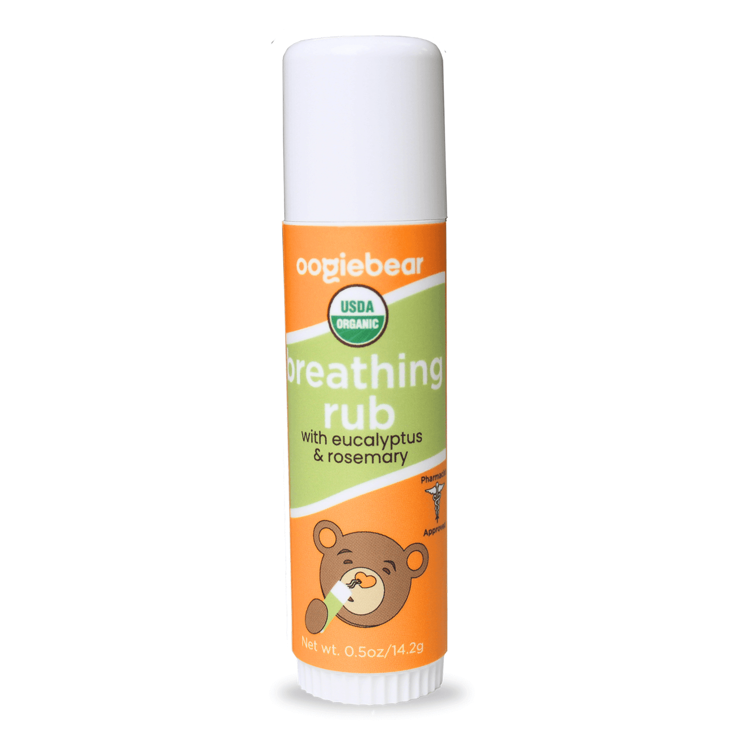 oogiebear Breathing Rub organic baby balm tube with eucalyptus and rosemary for congestion