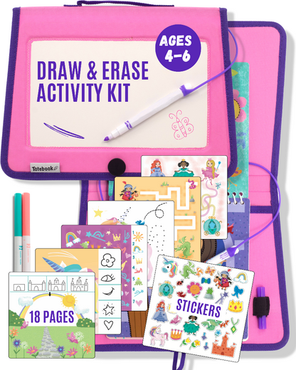 Totebook Kids Dry Erase Travel Activity Book Ages 4-6
