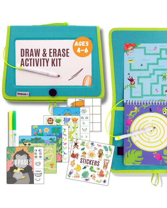 Totebook Kids Dry Erase Travel Activity Book Ages 4-6