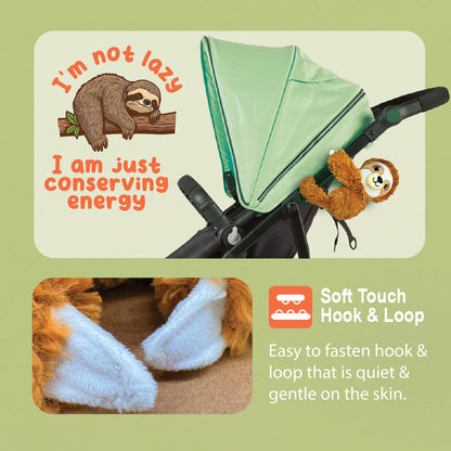 Baby Shusher Sloth Plush Sound Machine + 2 Shushie Pacifiers Bundle