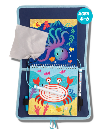 Totebook Kids Dry Erase Travel Activity Book Ages 4-6