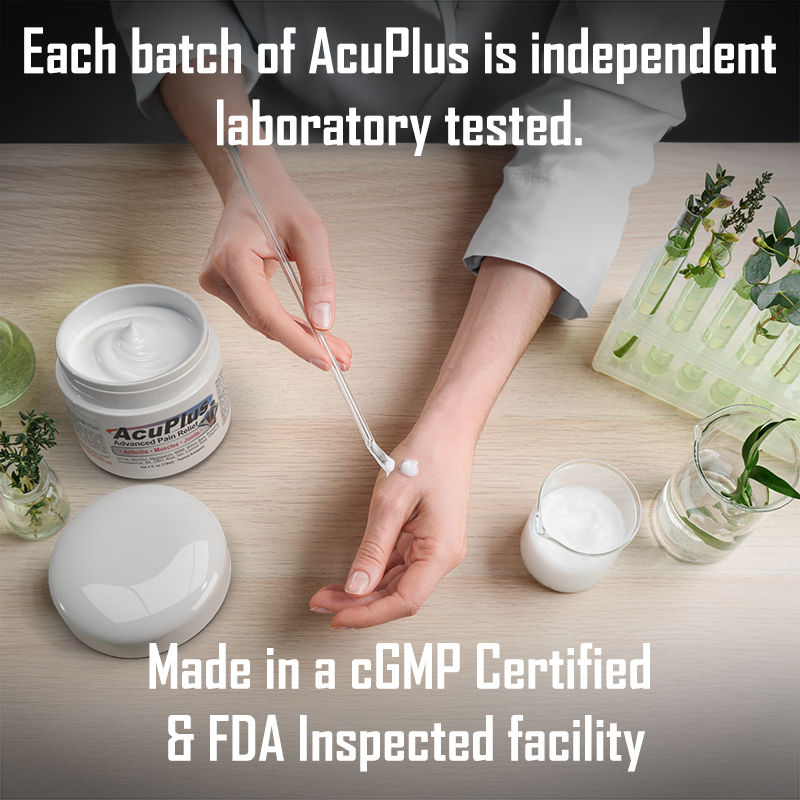 AcuPlus 4 oz Pain Relief Cream – Menthol Topical Analgesic for Muscle and Joint Aches
