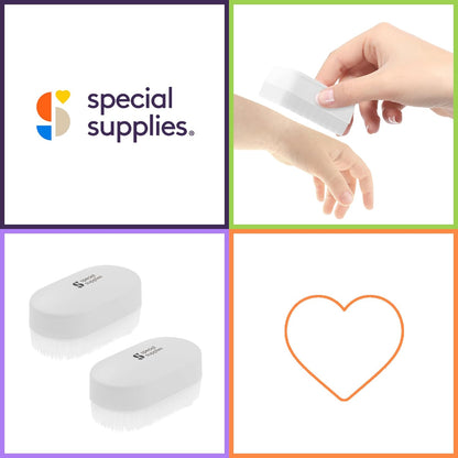 Special Supplies Sensory Brush Therapressure Therapy Brush for Occupational and Sensory Brushing, 2 Pack, Stimulating and Calming Tools for Kids and Adults, Soft Flexible Bristles, Latex Free