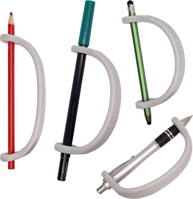 Set of pens wtih EazyHold grips on a white background