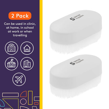 Special Supplies Sensory Brush Therapressure Therapy Brush for Occupational and Sensory Brushing, 2 Pack, Stimulating and Calming Tools for Kids and Adults, Soft Flexible Bristles, Latex Free