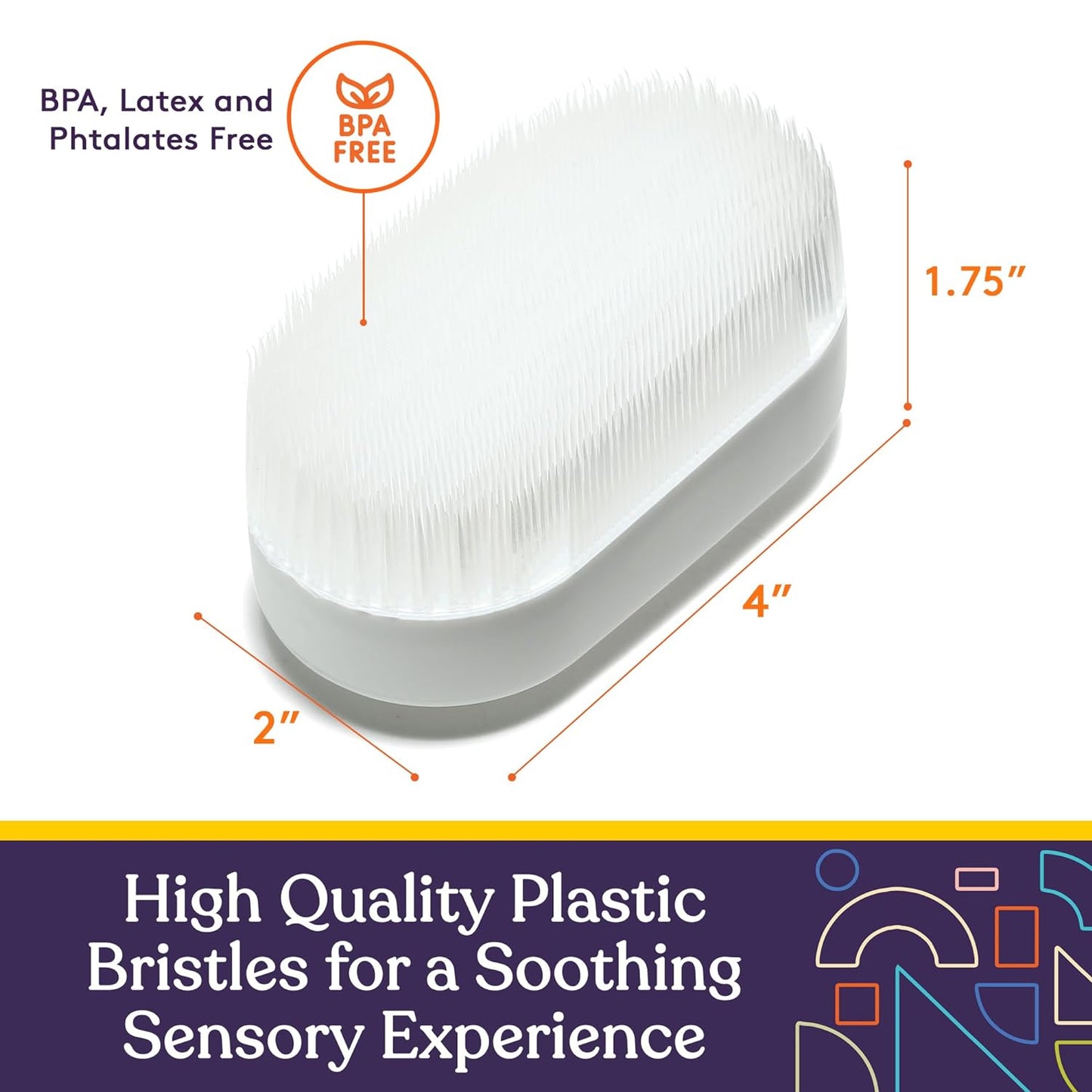 Special Supplies Sensory Brush Therapressure Therapy Brush for Occupational and Sensory Brushing, 2 Pack, Stimulating and Calming Tools for Kids and Adults, Soft Flexible Bristles, Latex Free