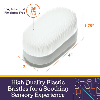 Special Supplies Sensory Brush Therapressure Therapy Brush for Occupational and Sensory Brushing, 2 Pack, Stimulating and Calming Tools for Kids and Adults, Soft Flexible Bristles, Latex Free