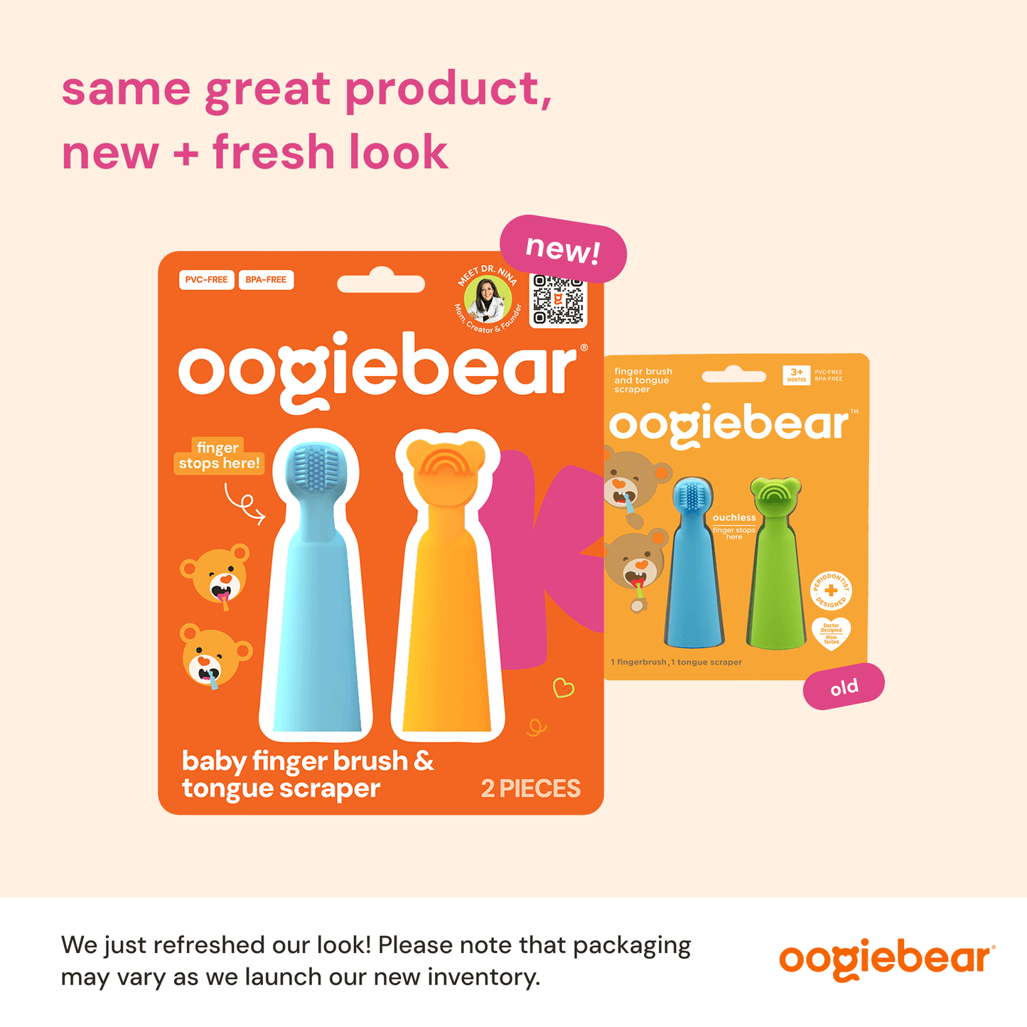 baby finger brush and tongue scraper