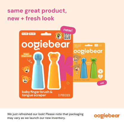 baby finger brush and tongue scraper