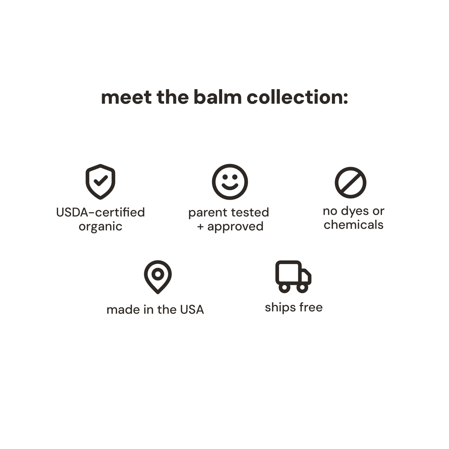 Meet the balm collection oogiebear 4-pack balm collection showing mess-free tube applicators and organic formulas