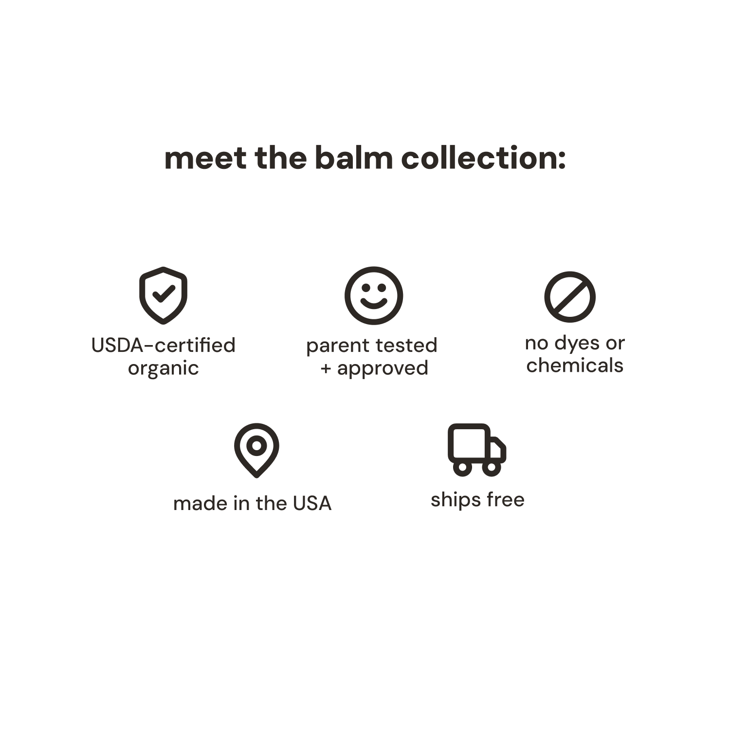 Meet the balm collection oogiebear 4-pack balm collection showing mess-free tube applicators and organic formulas