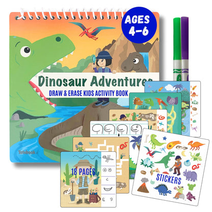 Totebook Kids Dry Erase Travel Activity Book Ages 4-6