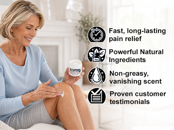 AcuPlus 4 oz Pain Relief Cream – Menthol Topical Analgesic for Muscle and Joint Aches