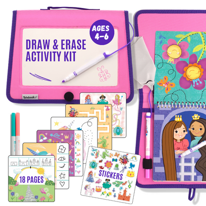 Totebook Kids Dry Erase Travel Activity Book Ages 4-6