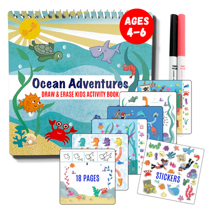 Totebook Kids Dry Erase Travel Activity Book Ages 4-6