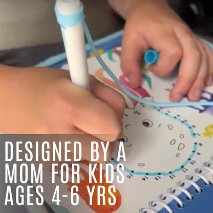 Totebook Kids Dry Erase Travel Activity Book Ages 4-6