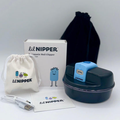 Contents: POD, Lil Nipper device, carrying bags for both devices, charging cable, instruction manual