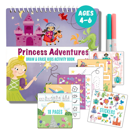 Totebook Kids Dry Erase Travel Activity Book Ages 4-6