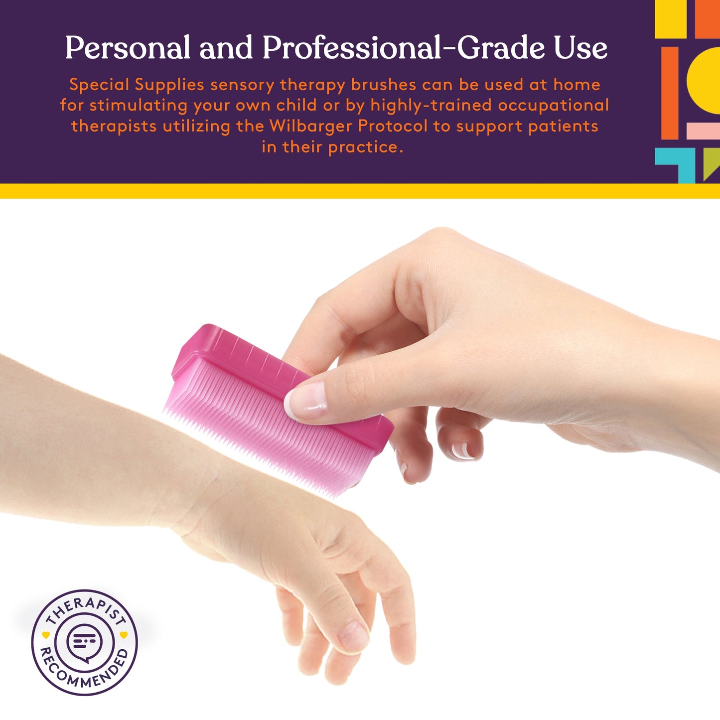Therapressure Sensory Brush (Multi-Color): 6 Pack