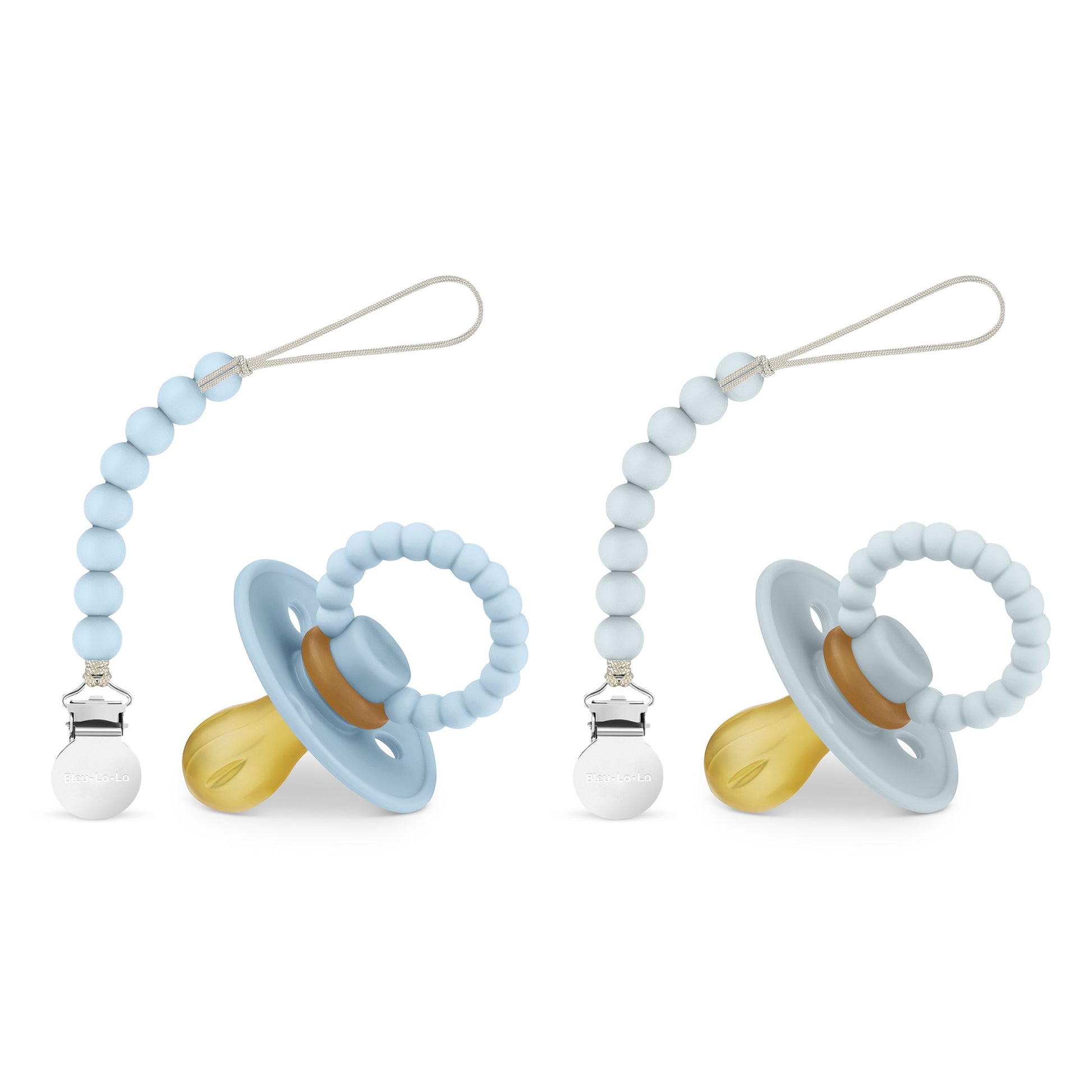 Luladream Pacifier & Clip Sets on a white background