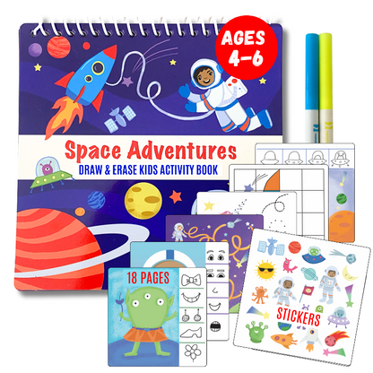 Totebook Kids Dry Erase Travel Activity Book Ages 4-6